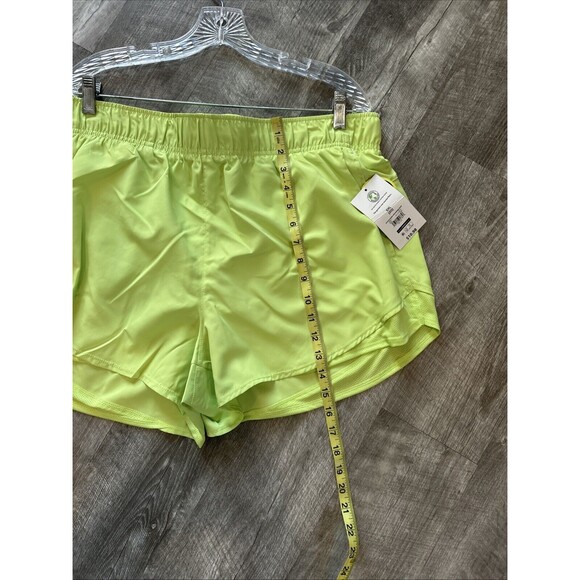 ATHLETIC WORKS Lime Green Lined Active Shorts Elastic Waist Sz XXL - Picture 7 of 9